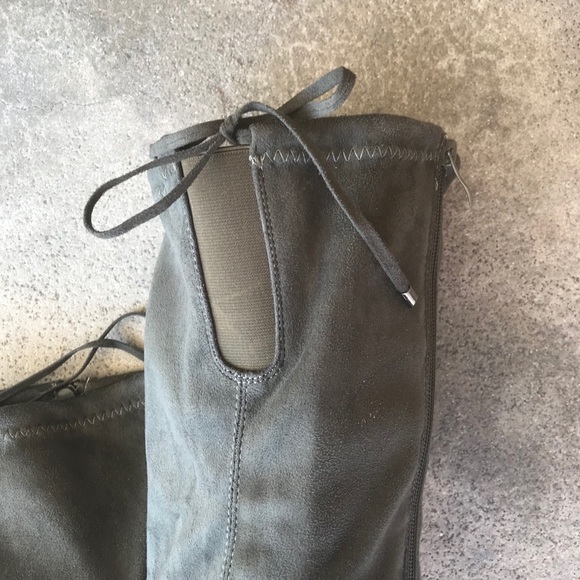 🌿FALL trend Khaki Green / olive knee high BOOTS - Picture 3 of 3